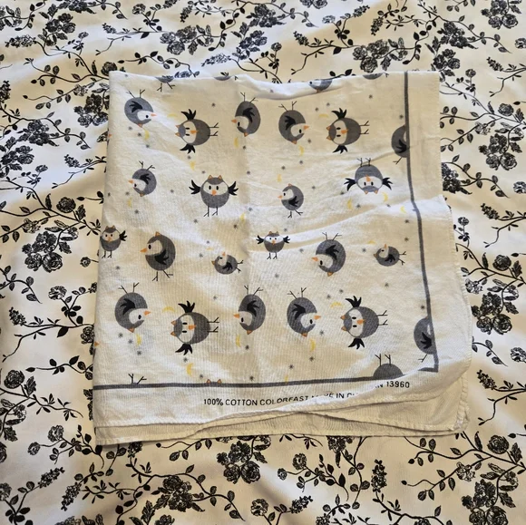 Charming Owl Print Cotton Bandana - Picture 1 of 3